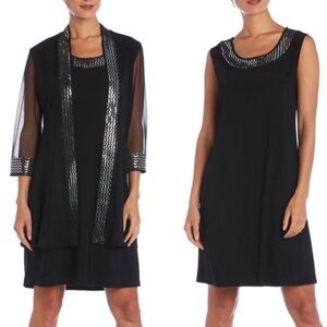 R&M Richards NEW 2 Piece Gorgeous Shimmer Cocktail  Dress